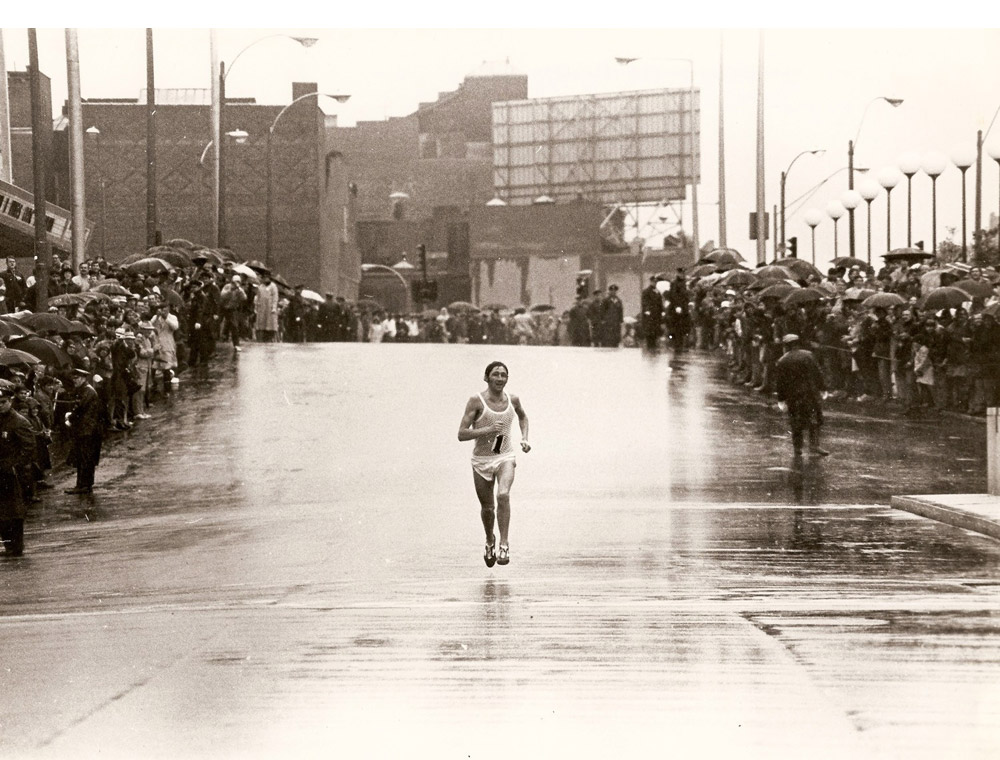 Ron Hill at the 1970 Boston Marathon.
