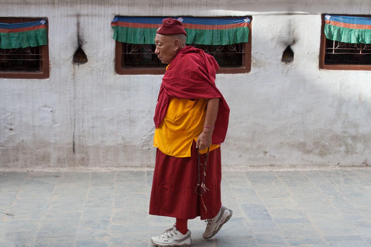 A monk making in prayer