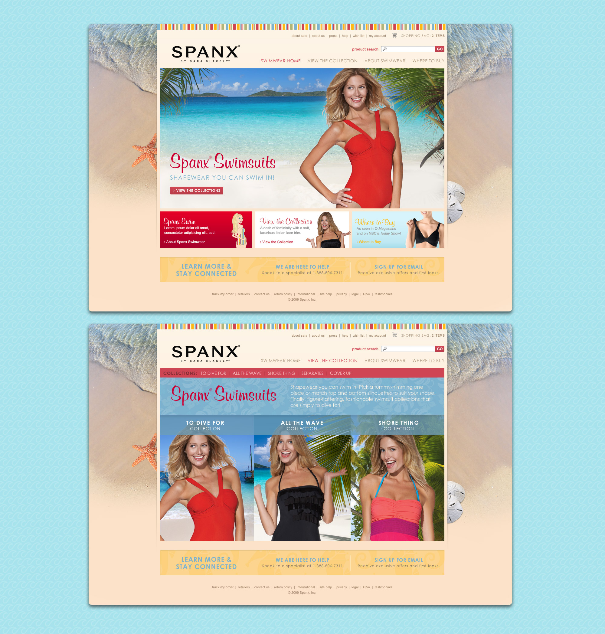 Spanx micro-site pages